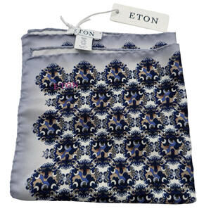 Eton Silk Pocket Square Geometric